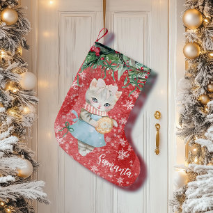  schattige kattenkerstkous kleine kerstsok