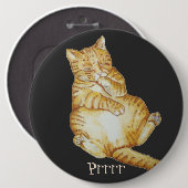 schattige kattenkeukenjongen ronde button 6,0 cm (Voorkant /achterkant)