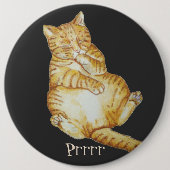 schattige kattenkeukenjongen ronde button 6,0 cm (Voorkant)
