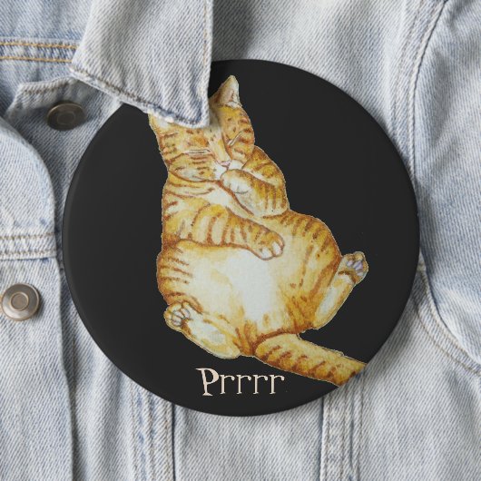 schattige kattenkeukenjongen ronde button 6,0 cm (In situ)