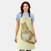 schattige kattenkeukenjongen schort (Gedragen)