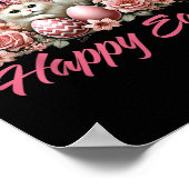 Schattige Kattenkonijn Happy Easter Cat Lover Kat Poster (Hoek)