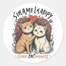 Schattige kattenkoppel Gezonde Liefde & Vriendscha