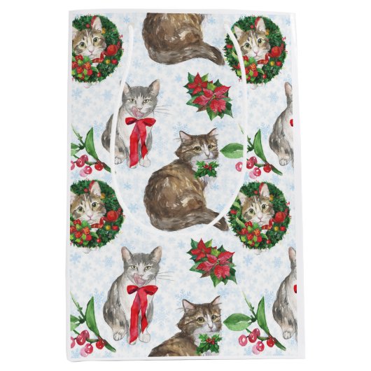 Schattige kattenkrans medium cadeauzakje (Voorkant)
