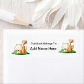 Schattige kattenlabel etiket (Insitu)