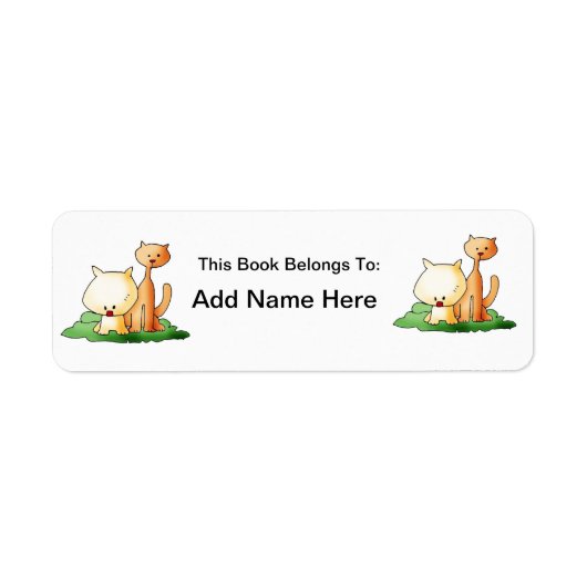 Schattige kattenlabel etiket (Voorkant)