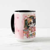 Schattige Kattenleraar Cadeau Mok (Voorkant links)