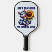 Schattige kattenleven is te kort voor bijpassende  pickleball paddle (Achterkant)