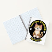 schattige kattenliefde notitieboek (Binnen)