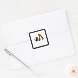 Schattige Kattenliefhebber & Huisdier Ouder Vierkante Sticker