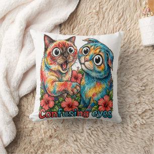 Schattige kattenliefhebber kat grappige Siamese & Kussen