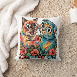 Schattige kattenliefhebber kat grappige Siamese & Kussen