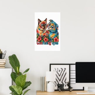 Schattige Kattenliefhebber Kat Grappige Siamese & Poster