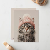 Schattige Kattenliefhebber Notitiekaartje (Voorkant / Achterkant in situ)