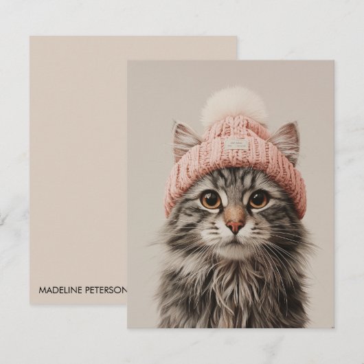 Schattige Kattenliefhebber Notitiekaartje (Voorkant / Achterkant)