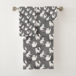 schattige kattenliefhebbers bad handdoek