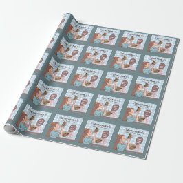 Schattige kattenliefhebbers en huisdierfamilies di cadeaupapier