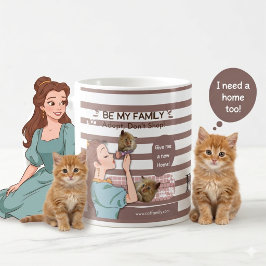 Schattige kattenliefhebbers en huisdierfamilies di koffiemok
