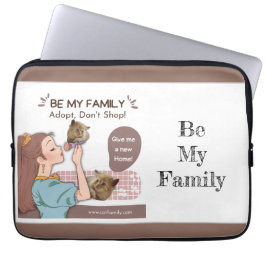 Schattige kattenliefhebbers en huisdierfamilies di laptop sleeve