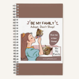 Schattige kattenliefhebbers en huisdierfamilies di notitieboek