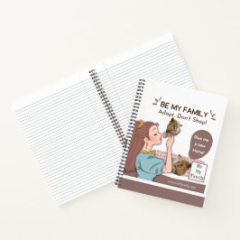 Schattige kattenliefhebbers en huisdierfamilies di notitieboek