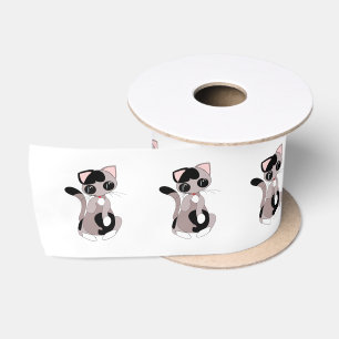 Schattige kattenlint cadeau satijnen lint