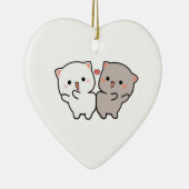 schattige kattenmochi keramisch ornament (Rechts)