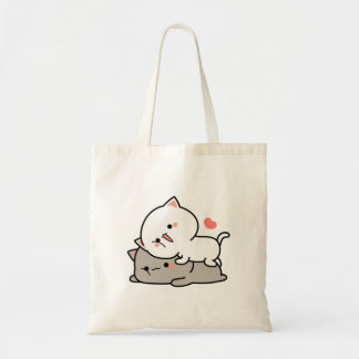 schattige kattenmochi tote bag