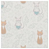 Schattige kattenmuispatroon stof (Close Up)