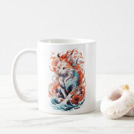 Schattige kattenontwerp in neo traditionele stijl koffiemok
