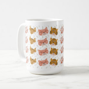 Schattige kattenpatroon #2 koffiemok