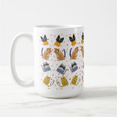 Schattige kattenpatroon #3 koffiemok (Links)