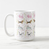 Schattige kattenpatroon #4 koffie Mok (Links)
