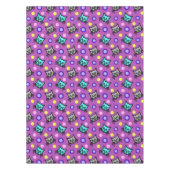 Schattige kattenpatroon in violet klein tafelkleed (Voorkant)
