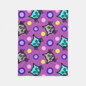Schattige Kattenpatroon in Violet Kleine Fleece De (Voorkant)