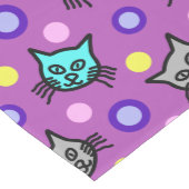 Schattige kattenpatroon in Violet Medium Table Run Tafelloper (Hoek)