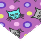 Schattige kattenpatroon in violet medium tafelklee tafelkleed (Gekanteld)