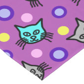 Schattige kattenpatroon in Violet Small Table Runn Korte Tafelloper (Hoek)