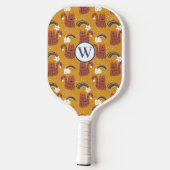 Schattige kattenpatroon Monogram Pickleball Paddle (Achterkant)