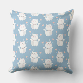 Schattige kattenpatroon ontwerp kussen