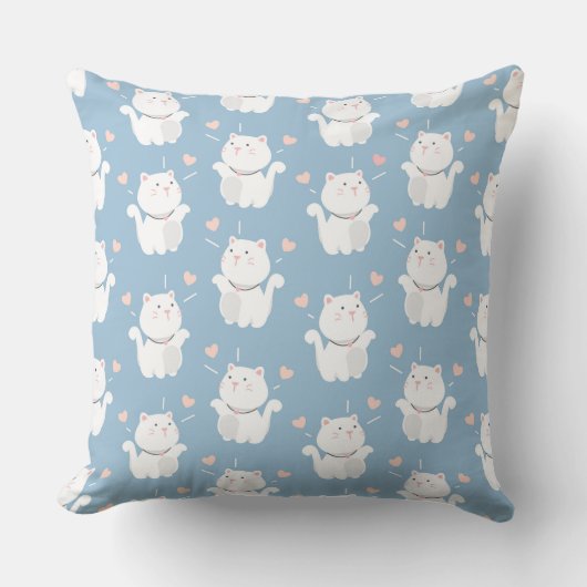 Schattige kattenpatroon ontwerp kussen (Voorkant)