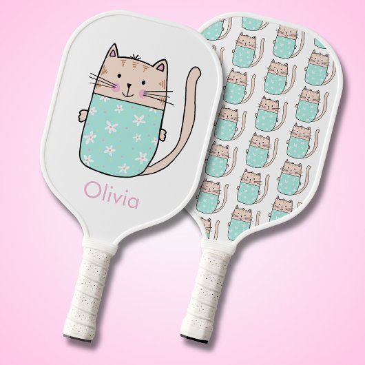 Schattige kattenplezier pickleball paddle