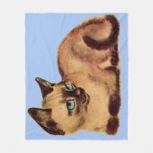 schattige kattenpootdruk op Siamese katten Fleece Deken (Voorkant)