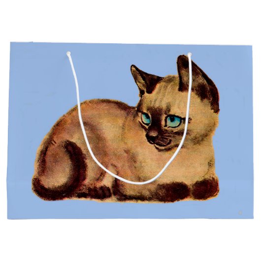 schattige kattenpootdruk op Siamese katten Groot Cadeauzakje (Achterkant)