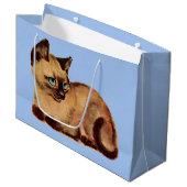 schattige kattenpootdruk op Siamese katten Groot Cadeauzakje (Voorkant Gekanteld)