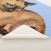 schattige kattenpootdruk op Siamese katten Sherpa Deken (3/4)