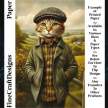 Schattige kattenportret in landschap CM1 Scrapbook