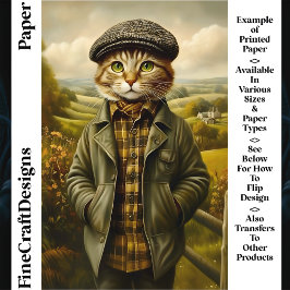 Schattige kattenportret in landschap CM1 Scrapbook