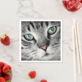 Schattige kattenportret met groene ogen servetten (Insitu)
