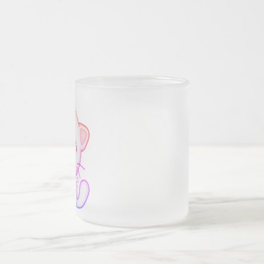 Schattige kattenprint - perfect voor uw ochtendbro matglas koffiemok (Center)